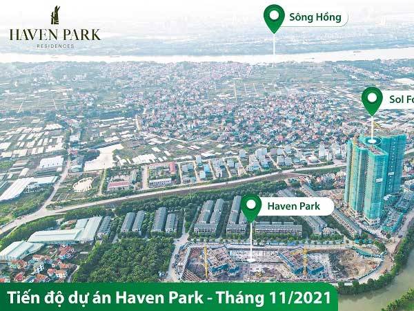 Góc nhìn hậu trường xây dựng chung cư Haven Park Ecopark tháng 11/2021